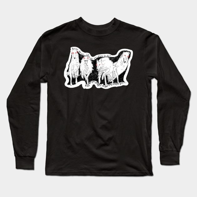 Borzoi Long Sleeve T-Shirt by Erenaeoth